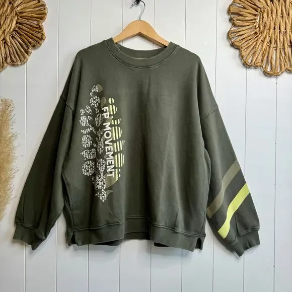 Free People sweatshirt all star buti logo pullover Medium - Picture 3 of 10